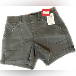 SPANX XS Stretch Twill Shorts Hazy Grey